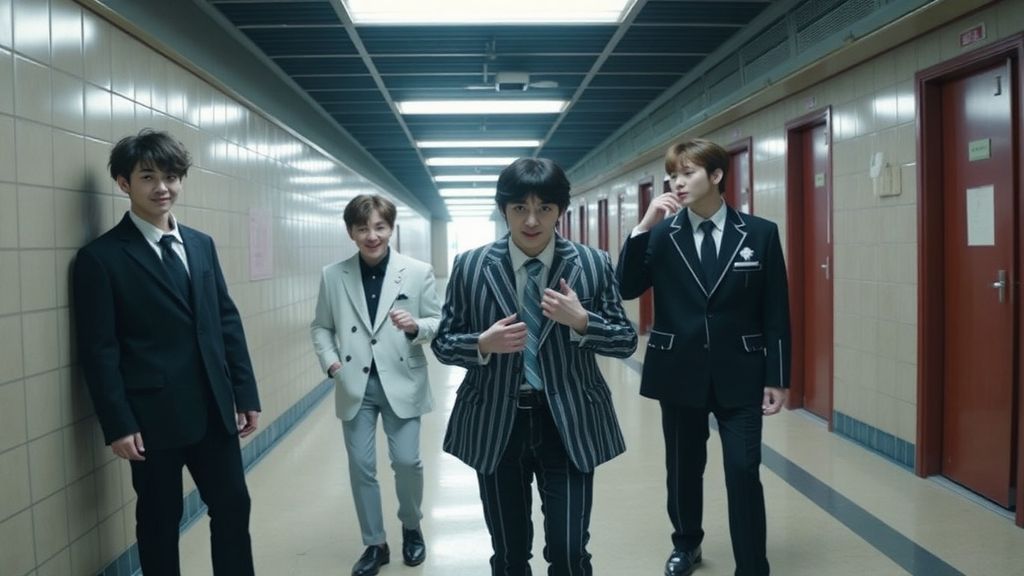 防弹少年团新歌MV神还原《老男孩》走廊大战！韩流天团致敬影史经典名场面